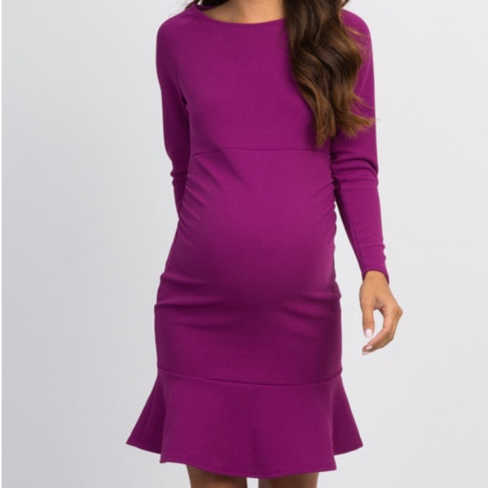 Pinkblush Purple Long Sleeve Mini Dress